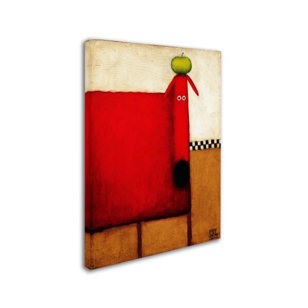 Daniel Patrick Kessler 'Red Dog With Apple' Canvas Art,18x24